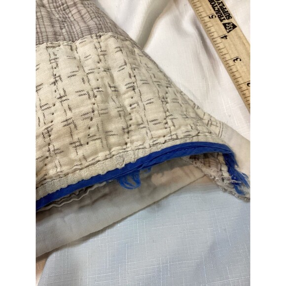 Vintage Folk Art Primitive Santa Claus Hand Made From A Quilt Patchwork Signed - Picture 11 of 16